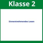 Sinnentnehmendes Lesen Klasse 2 Arbeitsblätter