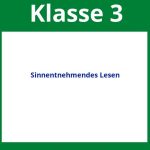 Sinnentnehmendes Lesen Klasse 3 Arbeitsblätter