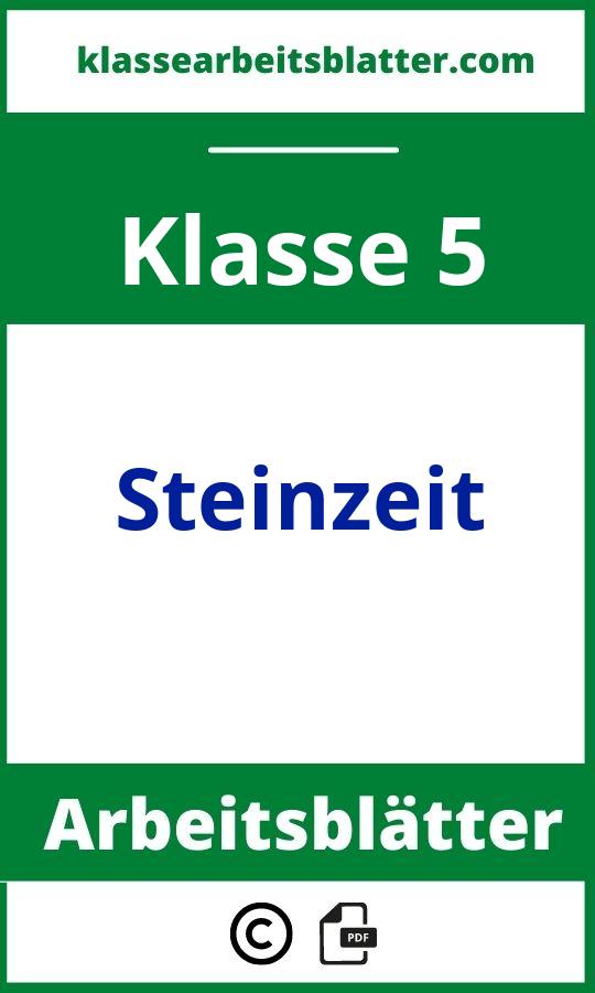 Steinzeit 5. Klasse Arbeitsblätter