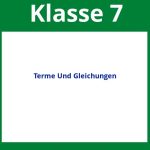 Terme Und Gleichungen Klasse 7 Arbeitsblätter Mit Lösungen