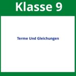 Terme Und Gleichungen Klasse 9 Arbeitsblätter
