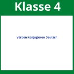 Verben Konjugieren Deutsch Arbeitsblätter 4. Klasse