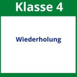 Arbeitsblätter Wiederholung 4. Klasse