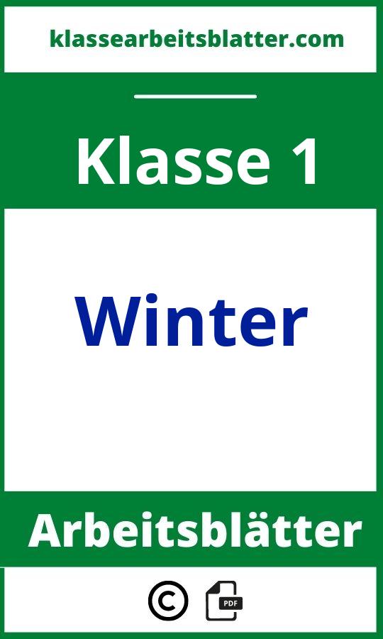 Arbeitsblätter Winter 1. Klasse