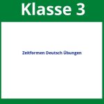 Zeitformen Deutsch Übungen 3 Klasse Arbeitsblätter
